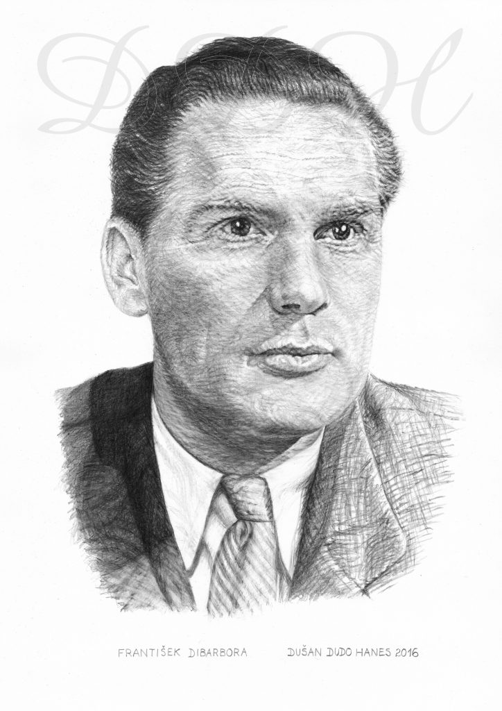 111 - František Dibarbora, portrét Dušan Dudo Hanes
