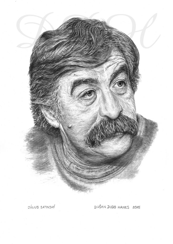 123 - Július Satinský, portrét Dušan Dudo Hanes
