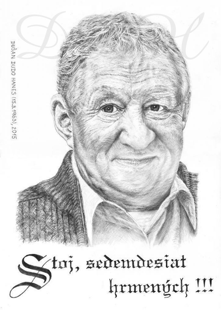 134 - Karol Čálik, portrét Dušan Dudo Hanes - dar k významnému životnému jubileu