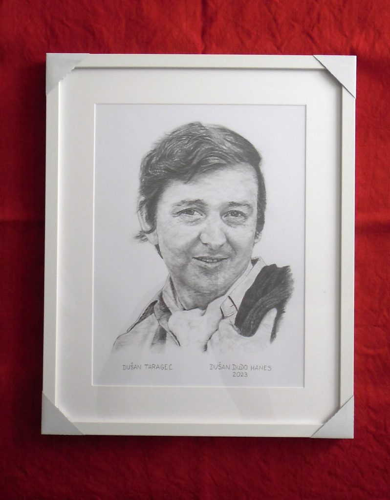 175 Dušan Tarageľ. Portrét v ráme, Dušan Dudo Hanes