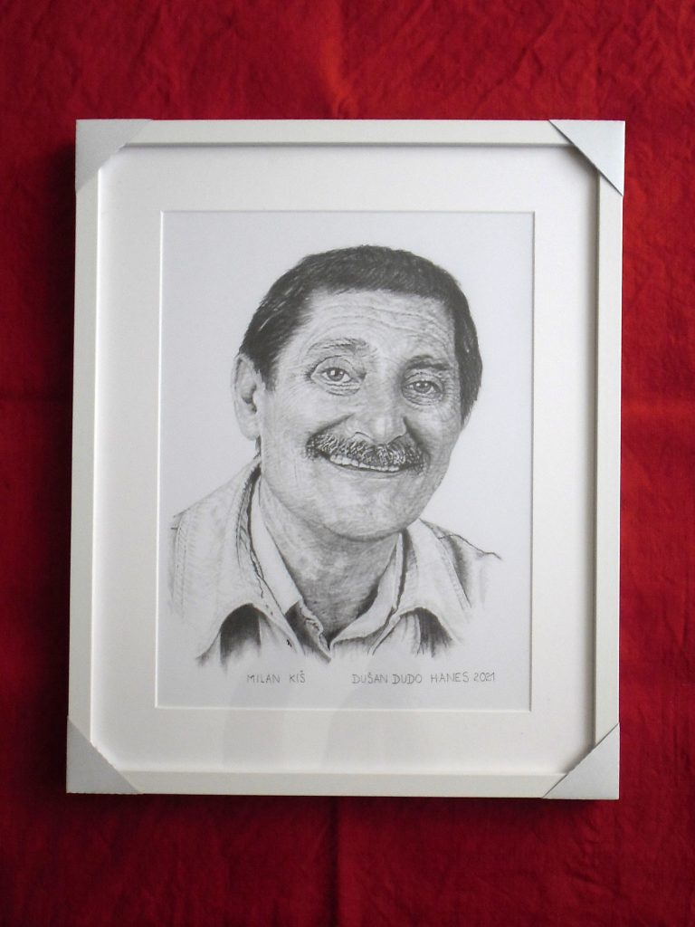 177 - Milan Kiš. Portrét v ráme, Dušan Dudo Hanes