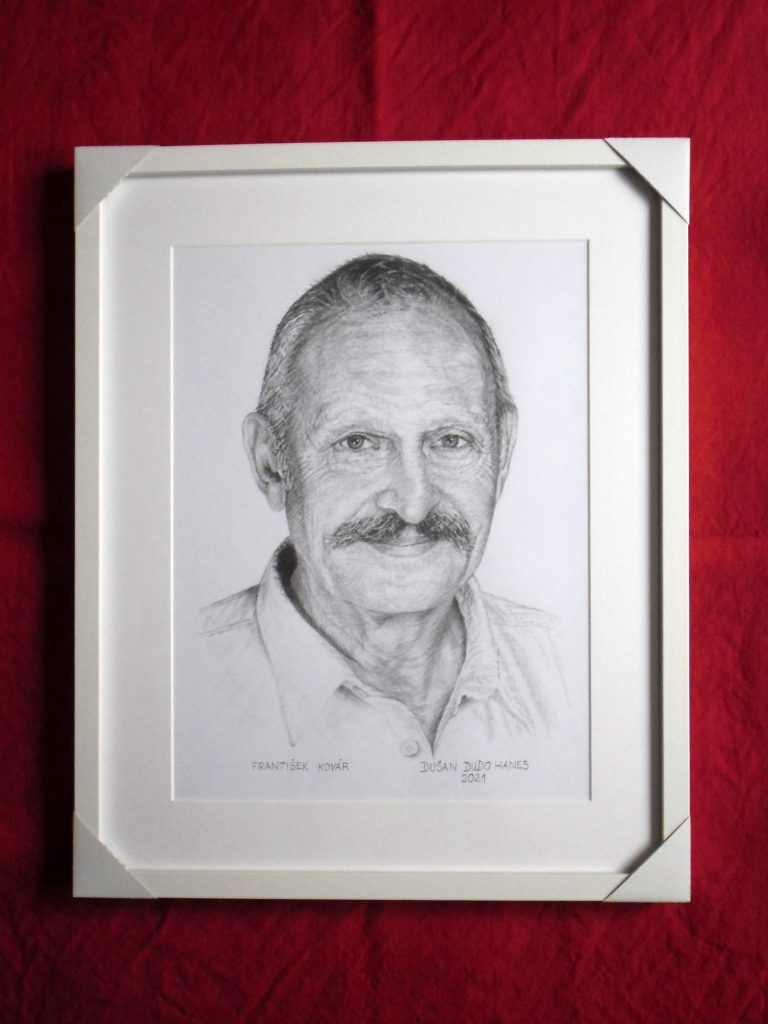 180 - František Kovár. Portrét v ráme, Dušan Dudo Hanes