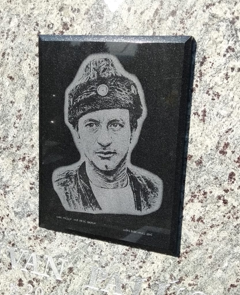 187 - Portrét Ivana Palúcha na náhrobnom kameni, Dušan Dudo Hanes