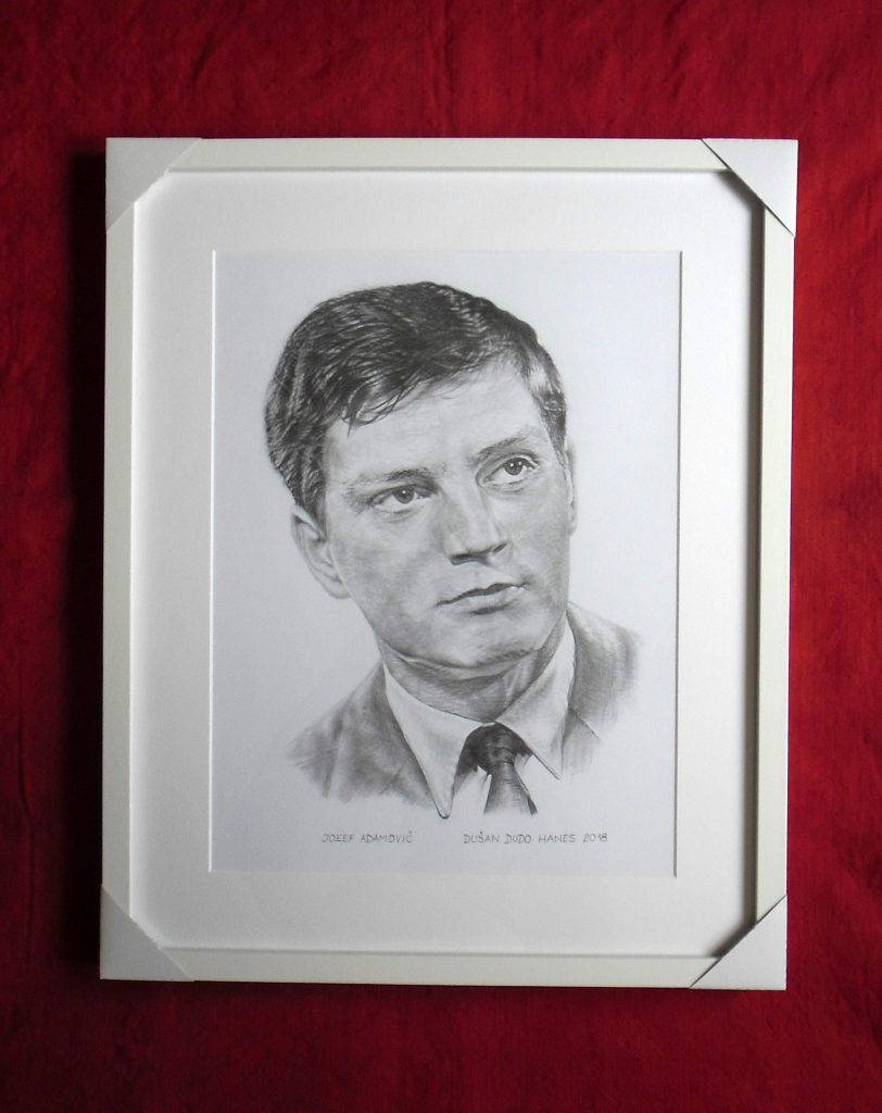 191 - Jozef Adamovič. Portrét v ráme, Dušan Dudo Hanes