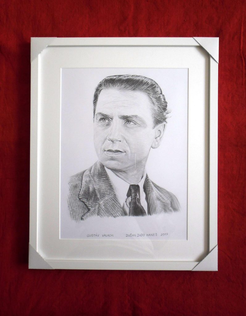 202 - Gustáv Valach. Portrét v ráme, Dušan Dudo Hanes