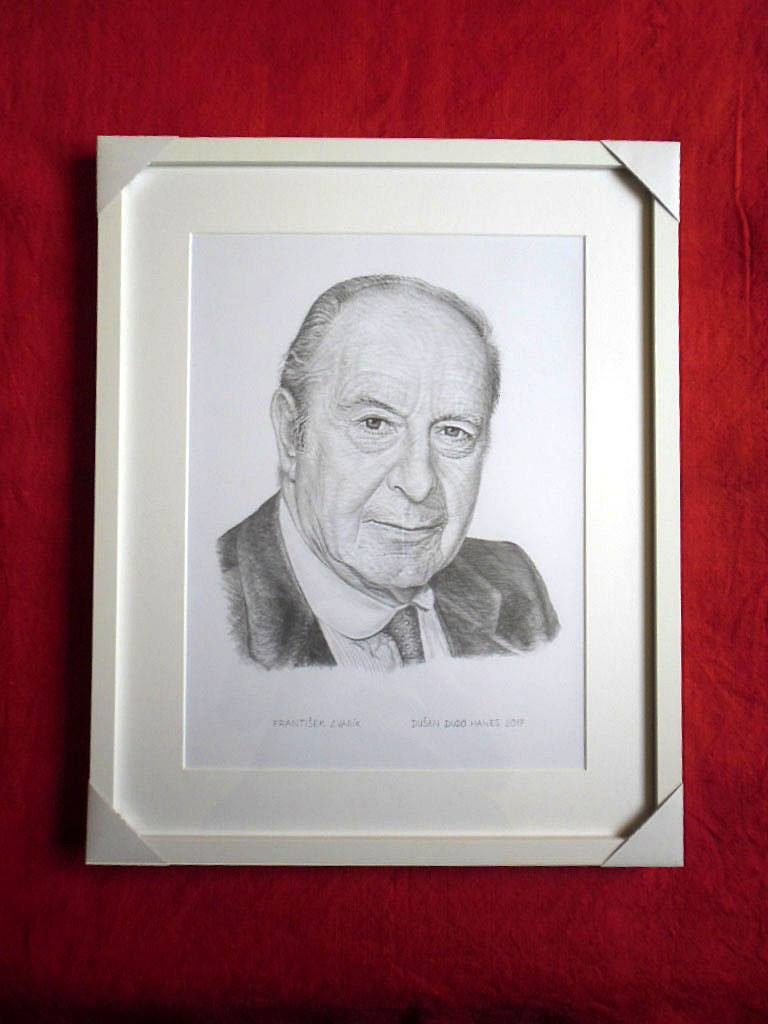 203 - František Zvarík. Portrét v ráme, Dušan Dudo Hanes