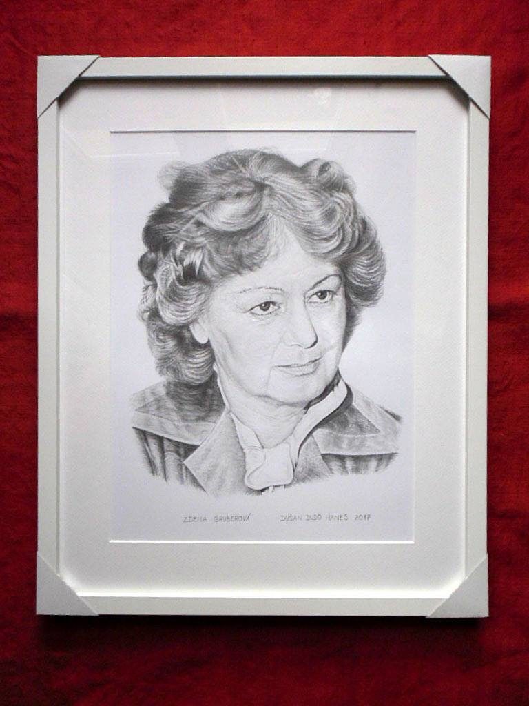 204 - Zdena Gruberová. Portrét v ráme, Dušan Dudo Hanes