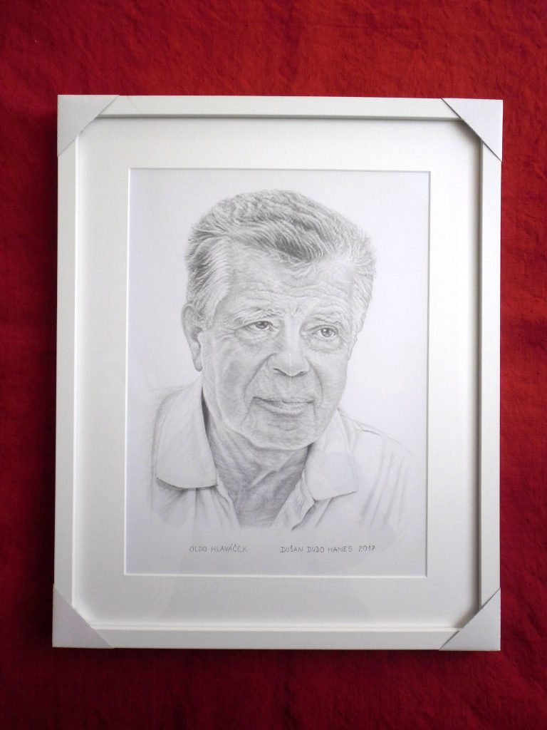 205 - Oldo Hlaváček. Portrét v ráme, Dušan Dudo Hanes