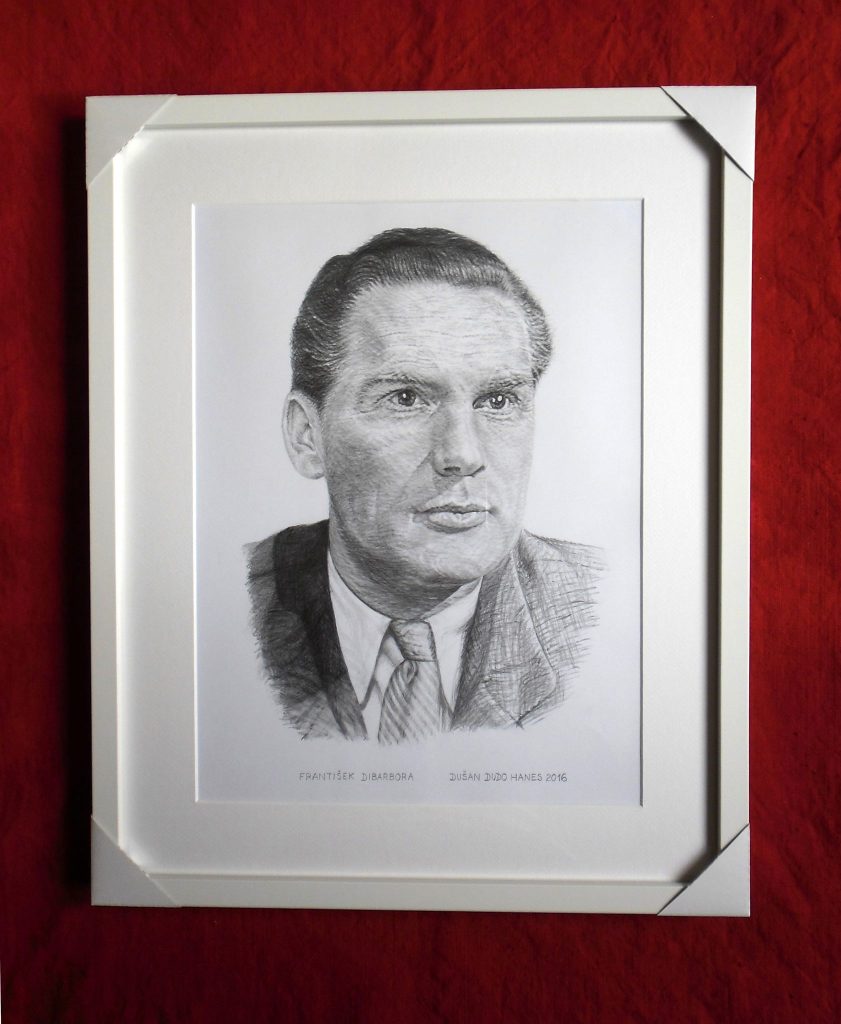 208 - František Dibarbora. Portrét v ráme, Dušan Dudo Hanes