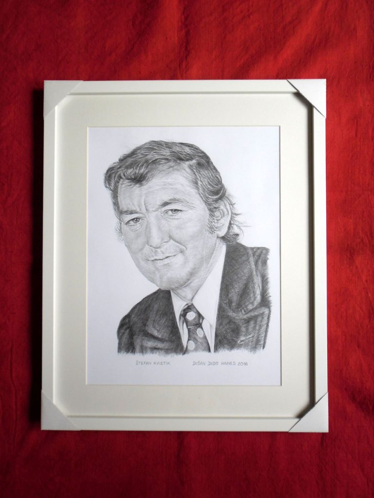 215 - Štefan Kvietik. Portrét v ráme, Dušan Dudo Hanes