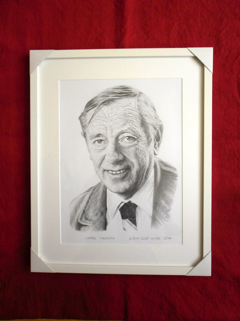 216 - Karol Machata. Portrét v ráme, Dušan Dudo Hanes
