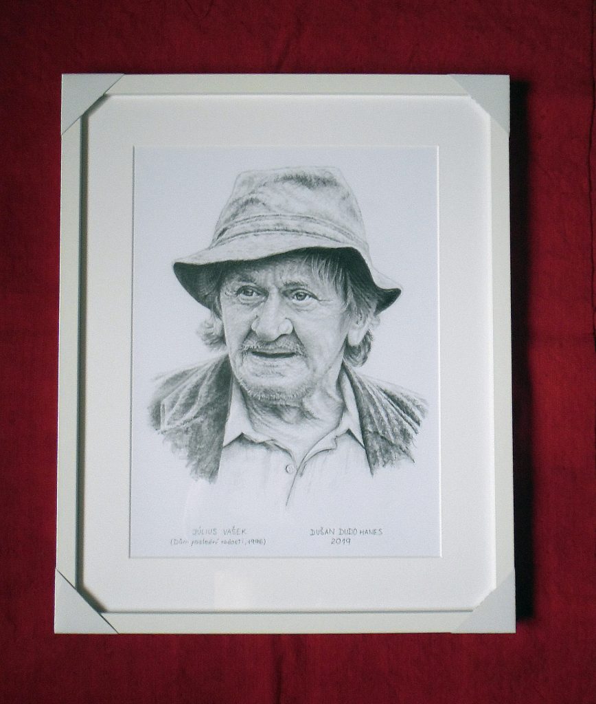 186 - Július Vašek. Portrét v ráme, Dušan Dudo Hanes