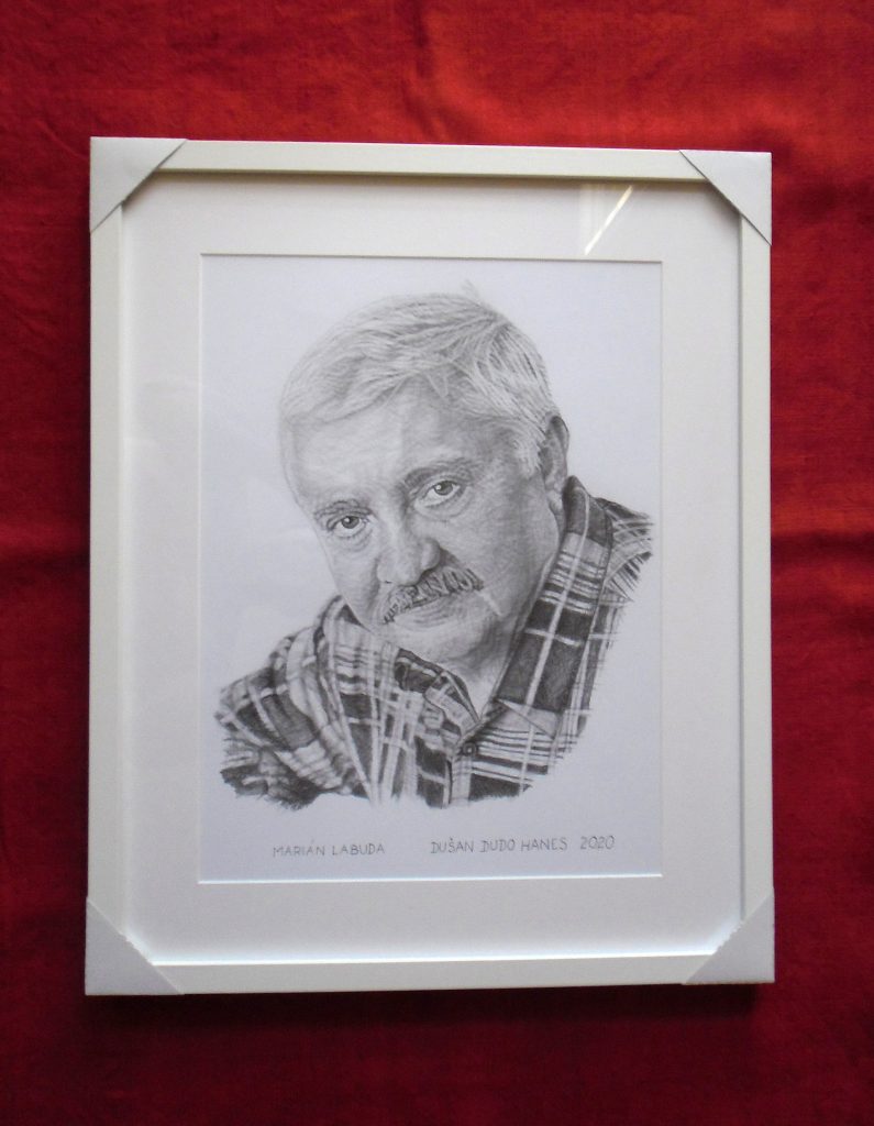 184 - Marián Labuda. Portrét v ráme, Dušan Dudo Hanes